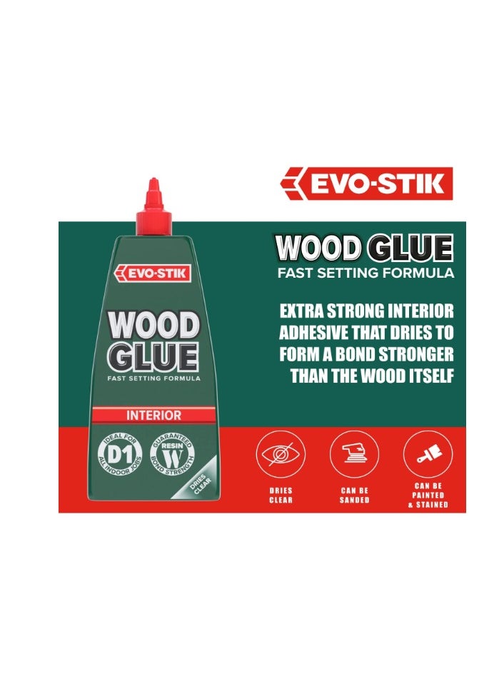 EVO-STIK Wood Glue - Interior, Extra Strong, Fast Setting, Suitable For All Wood Types, Dries Clear-125ml  - Image 4