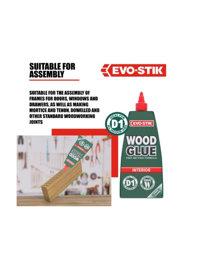 EVO-STIK Wood Glue - Interior, Extra Strong, Fast Setting, Suitable For All Wood Types, Dries Clear-125ml  - Image 5
