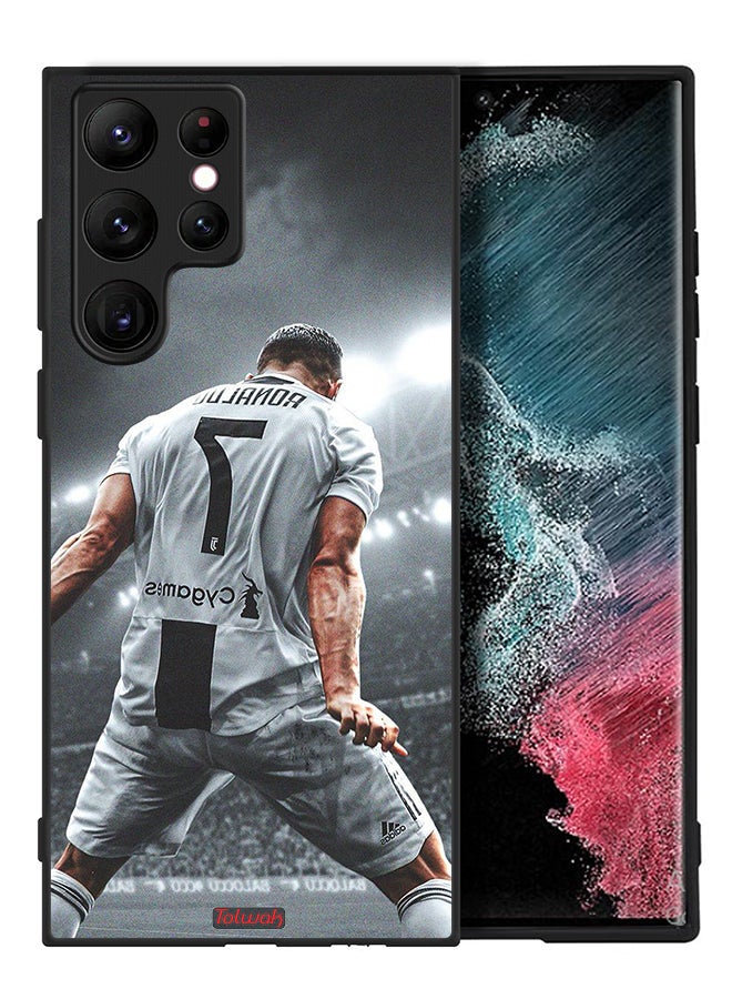 Tolwak Samsung Galaxy S22 Ultra 5G Protective Case Cover Cristiano Ronaldo Celebration - Image 2