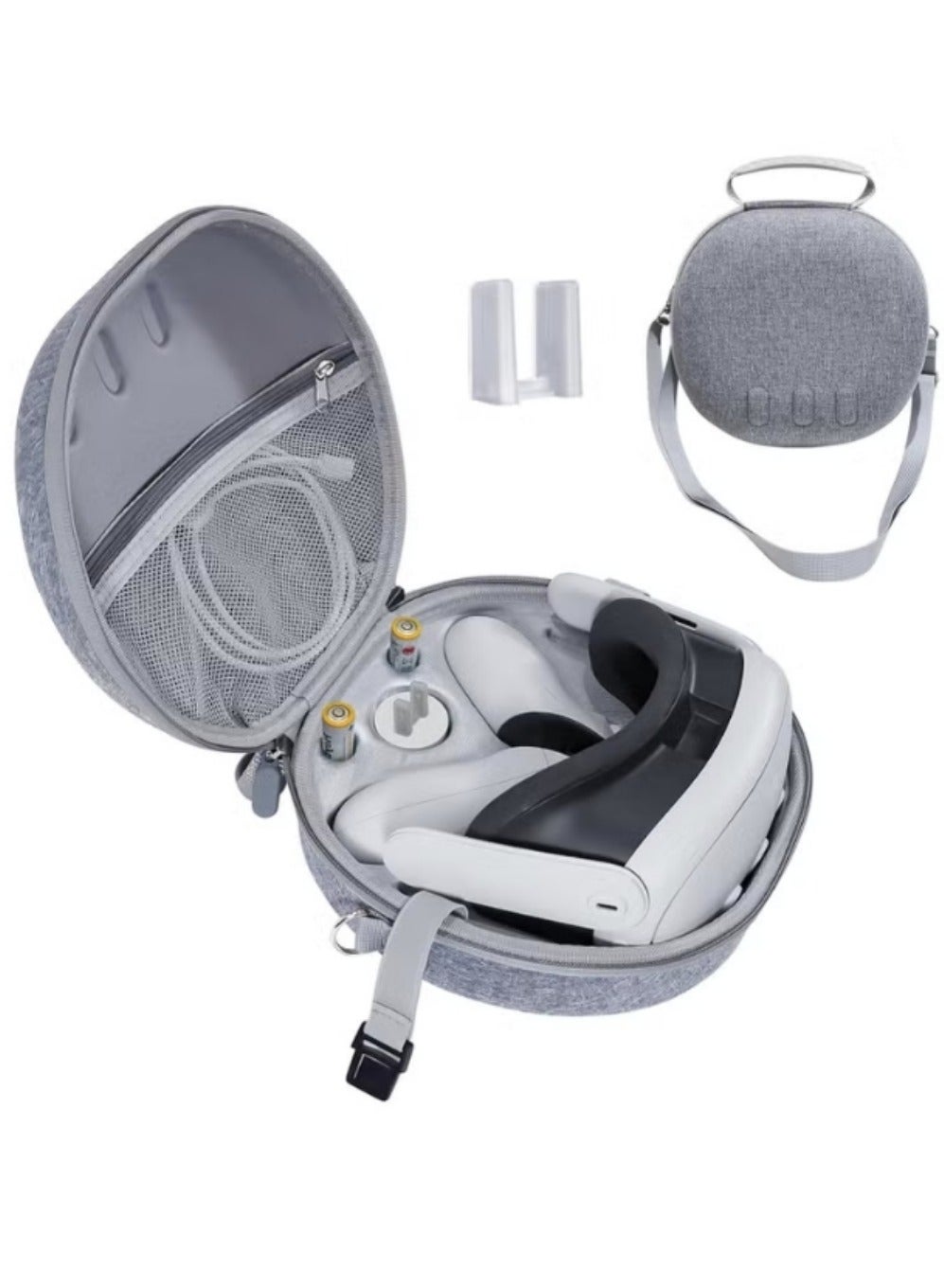 Waterproof Hard Carrying Case for Meta Oculus Quest 3 VR Gaming Headset and Touch Controllers nd Other Accessories Shockproof Carrying Bag Organizer Case with Mesh Pocket Suitable for Travel and Home 