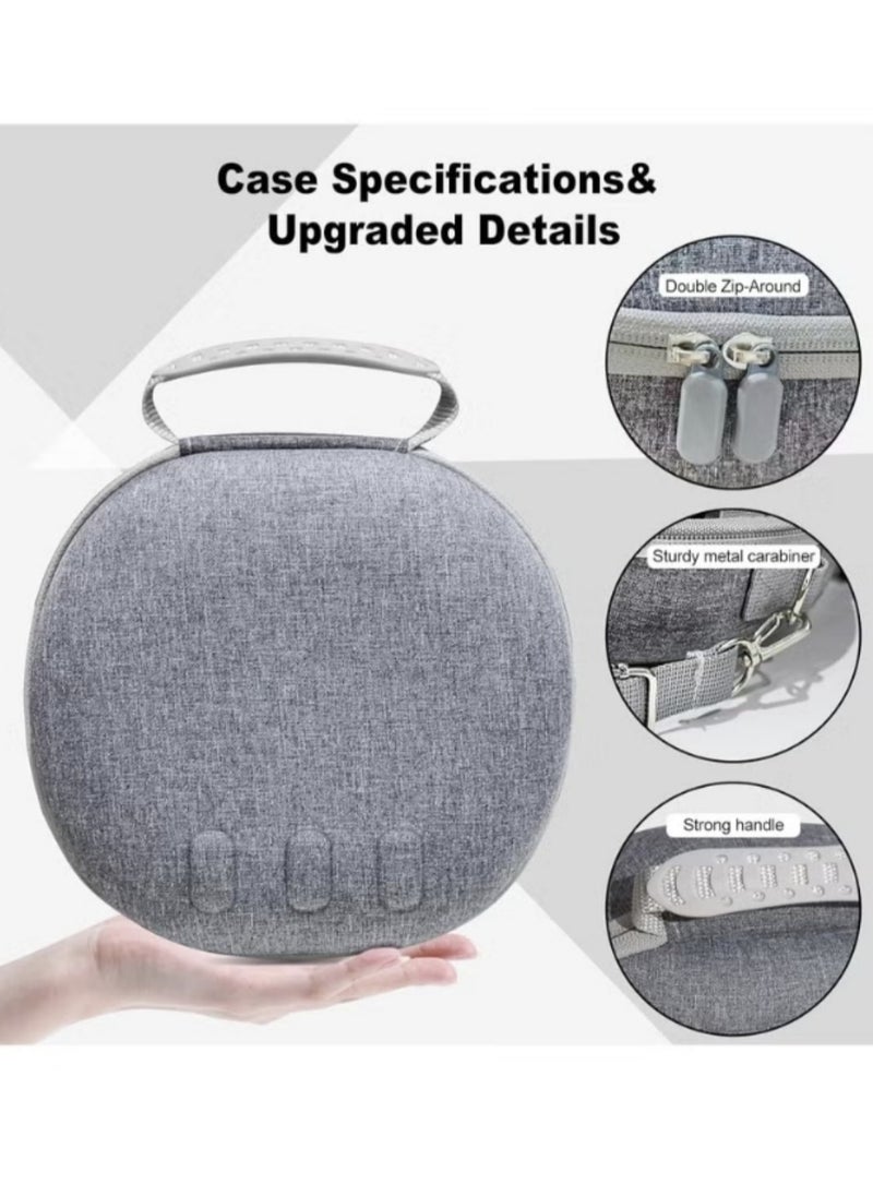 Generic - Waterproof Hard Carrying Case for Meta Oculus Quest 3 VR Gaming Headset and Touch Controllers nd Other Accessories Shockproof Carrying Bag Organizer Case with Mesh Pocket Suitable for Travel and Home Storage(Grey) - Image 1
