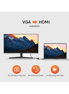 MOWSIL VGa to HDMI Adapter,VGA Male to HDMI Female Converter Compatible for TV Stick, Raspberry Pi, Laptop, PC, Tablet, Digital Camera, etc  - Image 3