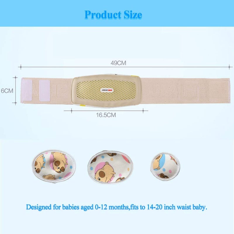 BOJEE Baby Hernia Belt Belly Button Band Umbilical Truss Newborn Belly Band Button Wrap Baby Adjustable Navel Band Abdominal Binder for Children Medium (Grey) - Image 5