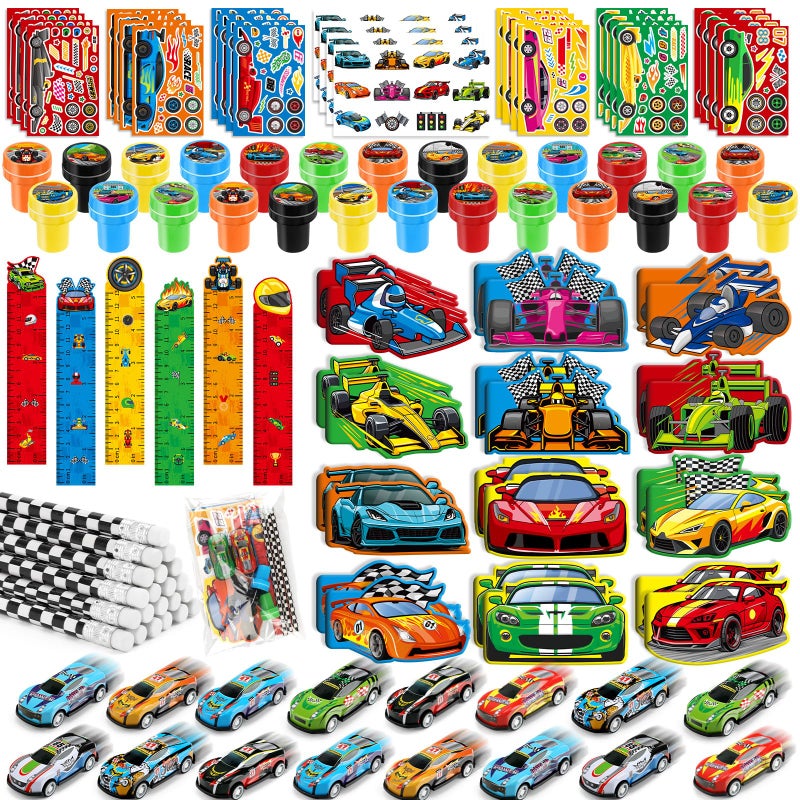 BenLouis 96Pcs Race Car Party Favors Racing Theme School Stationery Set Bulk for Kids Fast Racecar Wheel Birthday Party Goodie Bag Stuffers Classroom Gifts Rewards Pinata Filler - Image 3