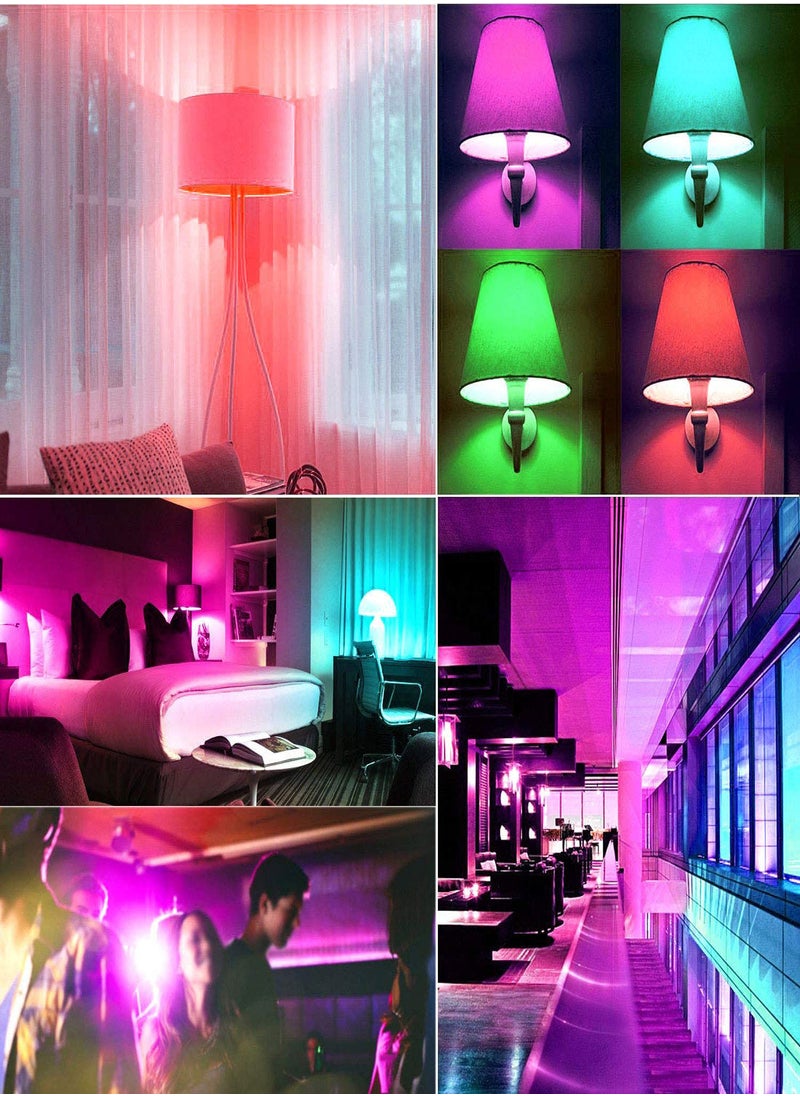 Color Changing Light Bulb, 17Colors E12 Candelabra Led Light Bulb, 3W 350LM Multicolor Led Bulb with Remote Control, 4 Modes LED Light Bulbs for Home/Decoration/Party/KTV Mood Lighting (2 Pack)