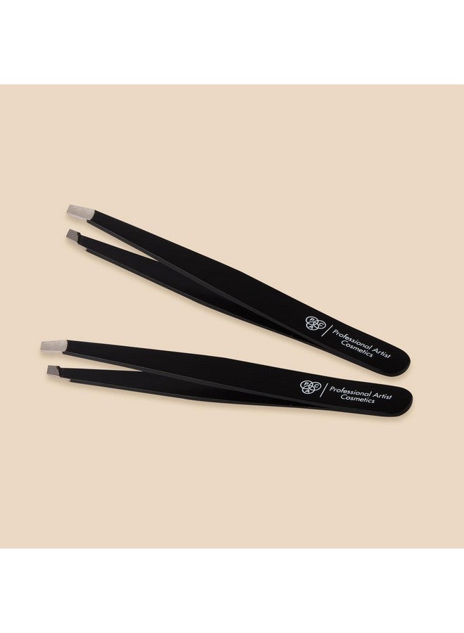 PAC Smart Tweezer For Eyebrow | Plucker Precision Tweezers For Hair Removal | Beauty Tool For Brows, Upper Lips, Eyelash Extension For Women | 100% Stainless Steel Flat Tip | Black 1Pcs - Image 3