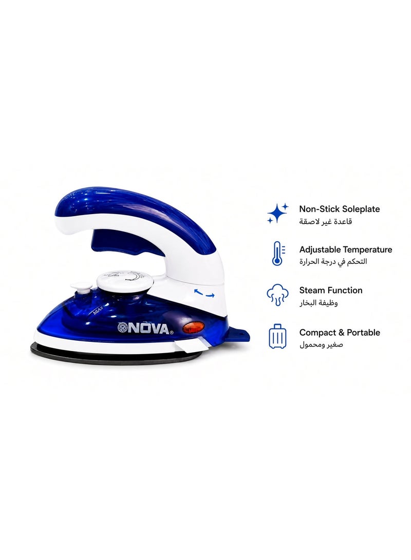 NOVA NI-1170TS Travel Steam Iron | Portable Clothes Iron | Compact Garment Steamer Iron | Non-Stick Soleplate | Lightweight Travel Iron for Clothes | Easy Storage Design - Image 2