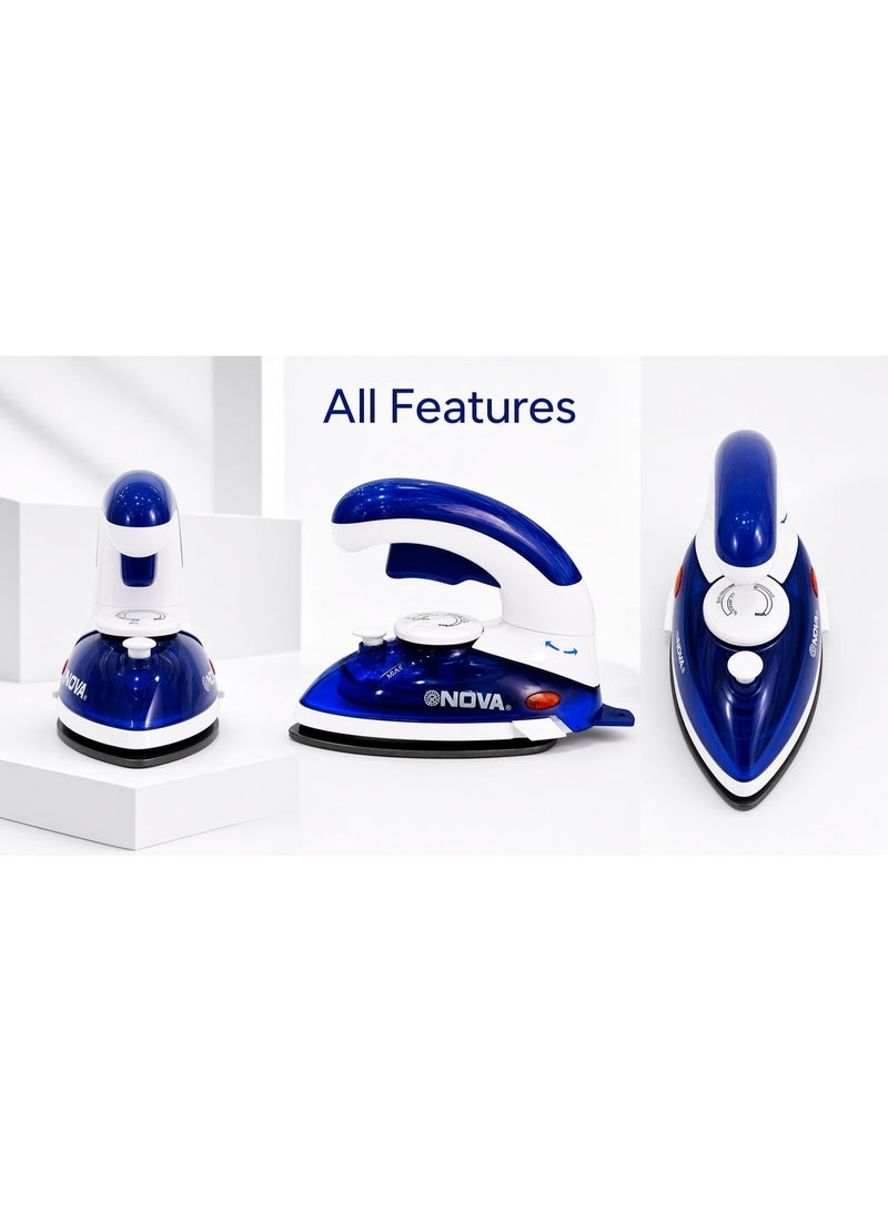 NOVA NI-1170TS Travel Steam Iron | Portable Clothes Iron | Compact Garment Steamer Iron | Non-Stick Soleplate | Lightweight Travel Iron for Clothes | Easy Storage Design - Image 5