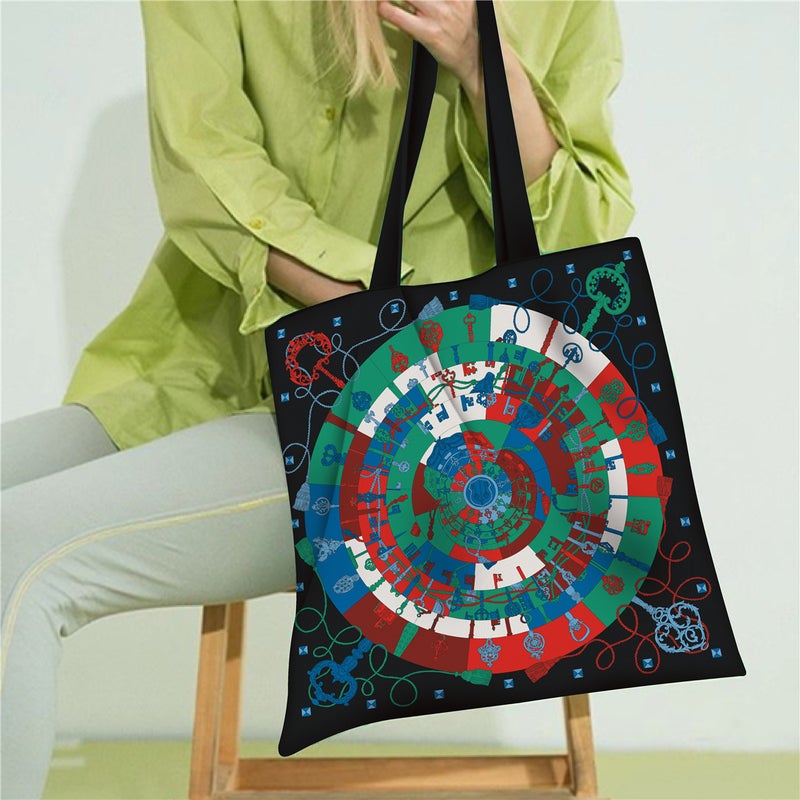 New Canvas Bag Women'S Shoulder Bag Portable Cloth Bag Large Capacity Carrying Book Bag Student Supplementary Bag - Image 4