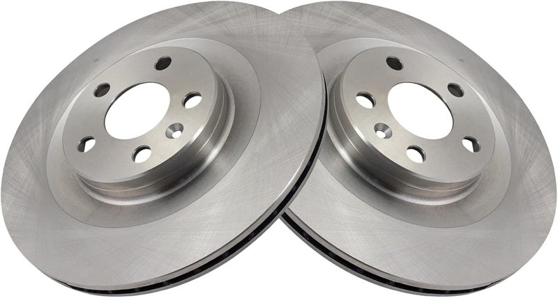 TRQ Rear Brake Rotors Set Vented Compatible with 2019-2020 Volvo S60 2017-2020 S90 V60 2020 V60 Cross Country 2018-2020 V90 V90 Cross Country XC60 2016-2020 XC90 - Image 3