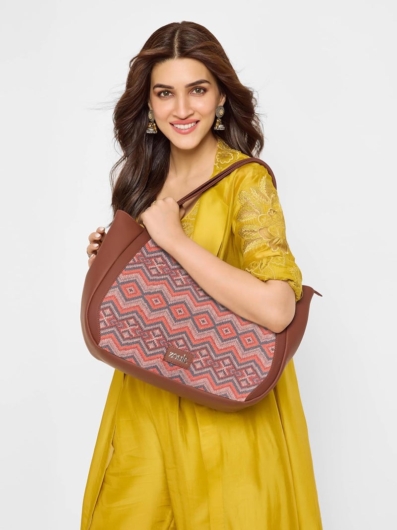 ZOUK حقائب لونا النسائية المصنوعة يدويًا من الجلد النباتي من الجوت - Image 2