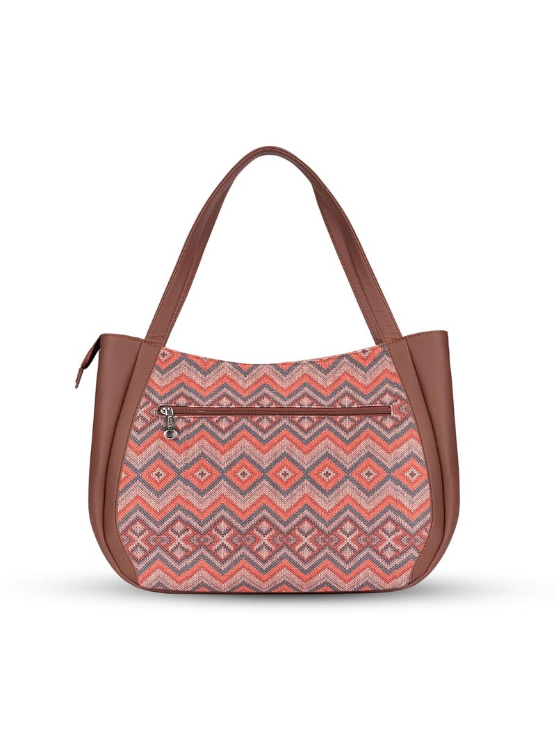 ZOUK حقائب لونا النسائية المصنوعة يدويًا من الجلد النباتي من الجوت - Image 4