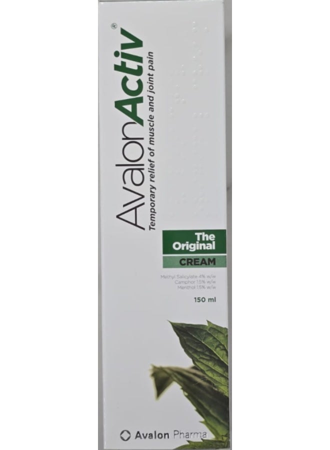 Avalon Activ The Original Cream For Muscle & Joint Pain Relief 150ml