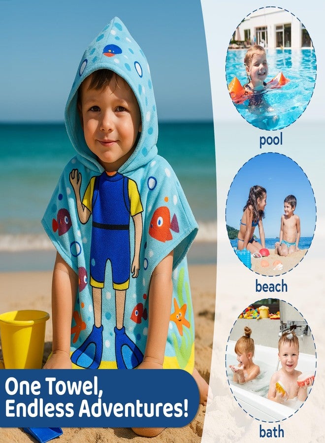 Innerest Kids Beach Towel Poncho for Toddlers - Hooded Towel for Beach Pool (Pirate) - Image 2