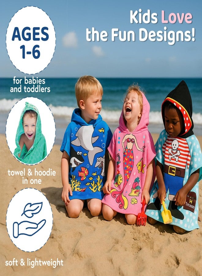 Innerest Kids Beach Towel Poncho for Toddlers - Hooded Towel for Beach Pool (Pirate) - Image 3