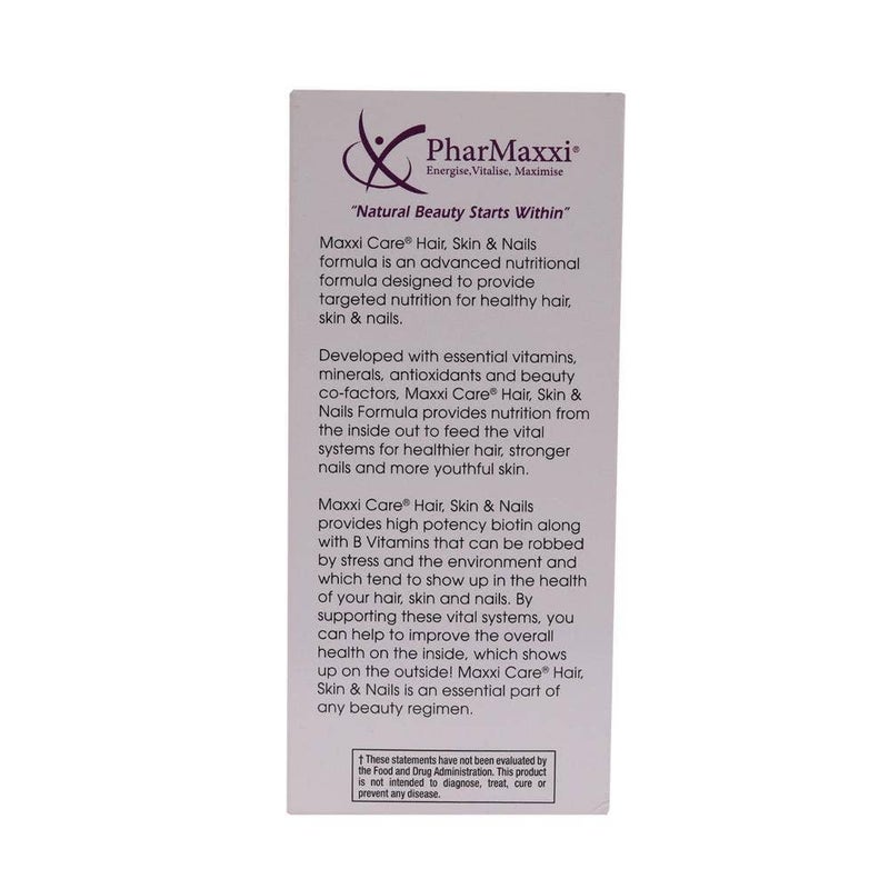 Pharmaxxi Maxxi Care 5000mcg Biotin Supplement Tablets, Hair Skin Nails Multivitamin, Pack of 30's - Image 2