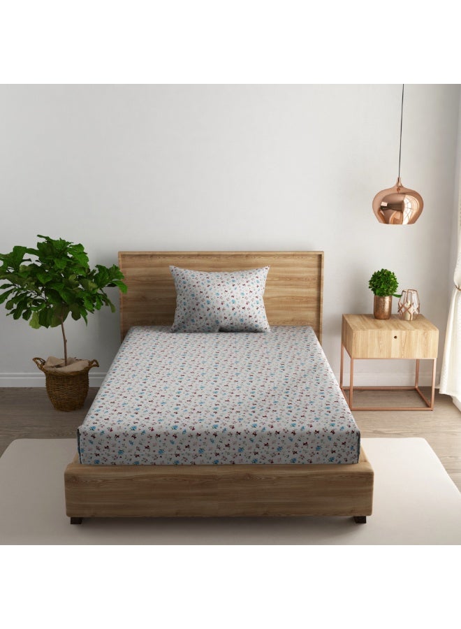 RISHAHOME 2-Piece Printed 180 TC Cotton Bedsheet Set Single Size – Premium Soft Bedding Collection with 1 pillow case - Image 2