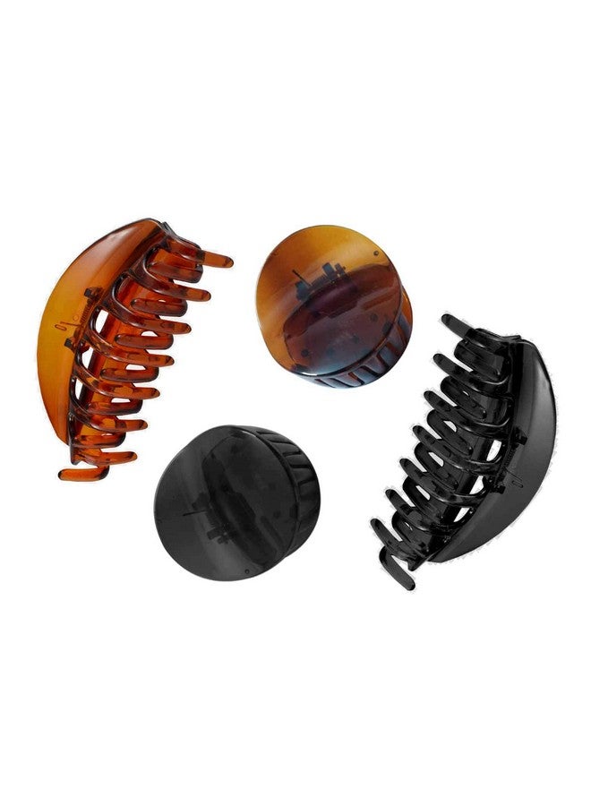 Nat Hair Clips for Women & Girls Pack of 4 Black & Brown Color - Image 1