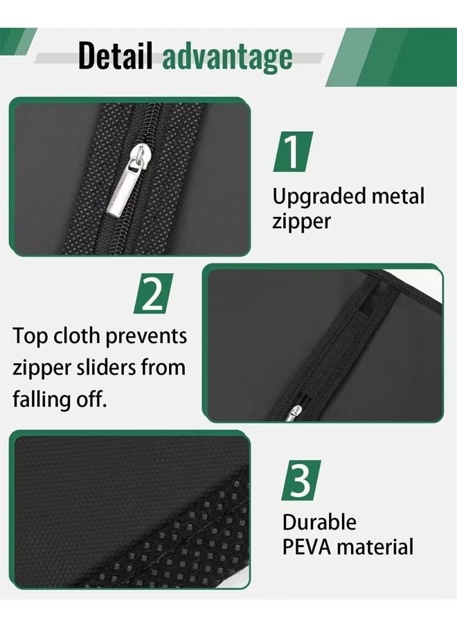 5 PCS Garment Bags, Suit Bags Clothes Covers With Transparent Window, Env-friendly Breathable Suit Bag Clothes Cover for Storage Suits Shirts T-shirts and Jackets, Dust-Proof, Moisture-Proof, and Moth-Proof  - Image 5