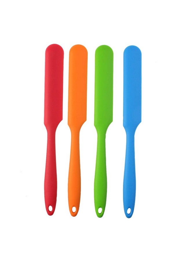 SUMERSHA 4pcs Silicone Spatula Set Heat Resistant Cake Cream Butter Spatulas Mixing Batter Scraper Non-Stick Flexible Baking Cooking Tool 4 Colors (multicolor) - Image 1