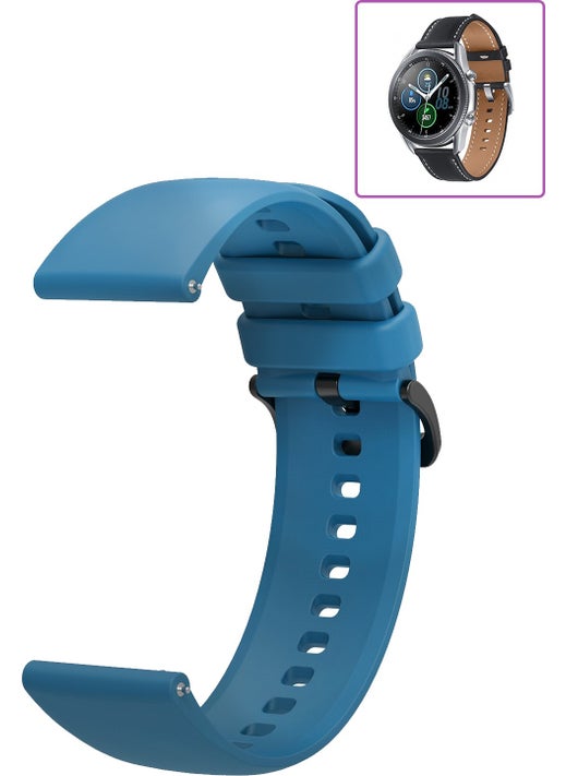Samsung Galaxy Watch 3 45MM Compatible Band Soft Textured Soft Color Buckle Silicone Strap