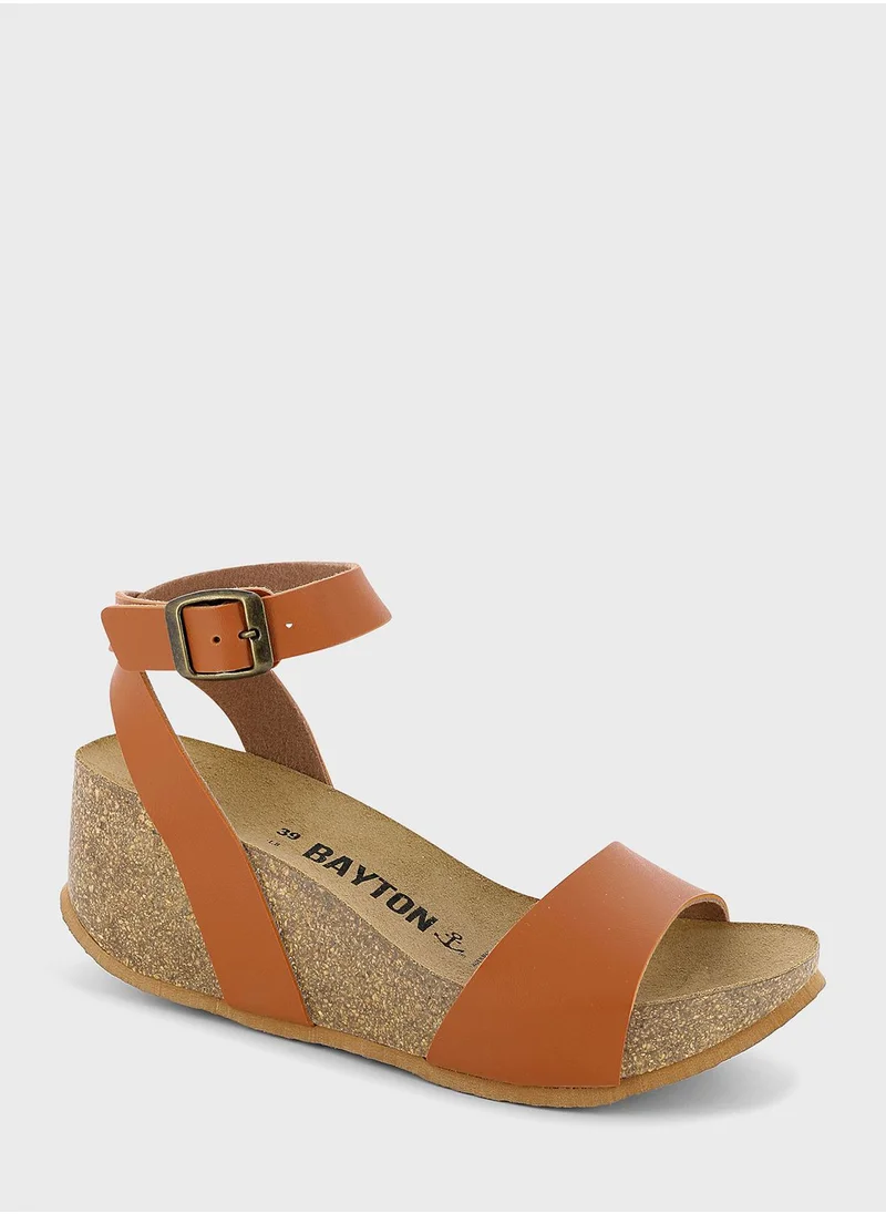 BAYTON Sol Strappy Mid Heel Wedges