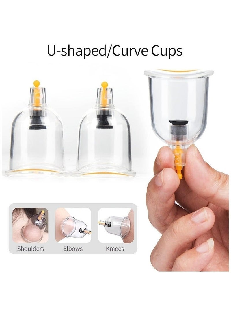 24-Cup Professional Chinese Acupuncture Points Cupping Therapy Set with Vacuum Magnetic Pump - Image 2
