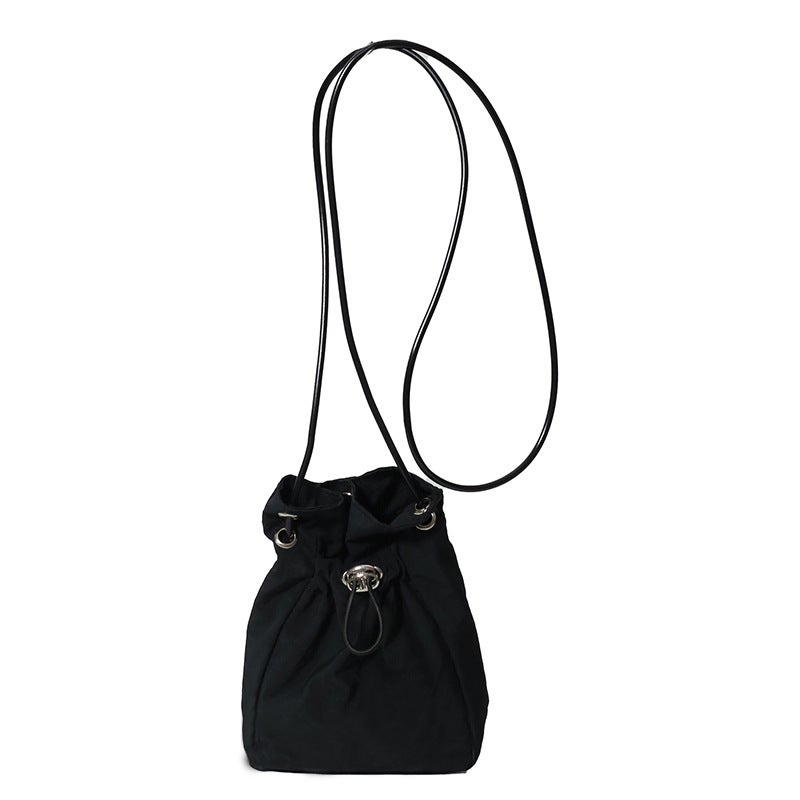 Solid Color Korean Style Foreign Style Drawback Bag Women'S 2024 All-Match Japanese Style Ins Casual Bag Bucket Bag Women'S Bag - Image 1