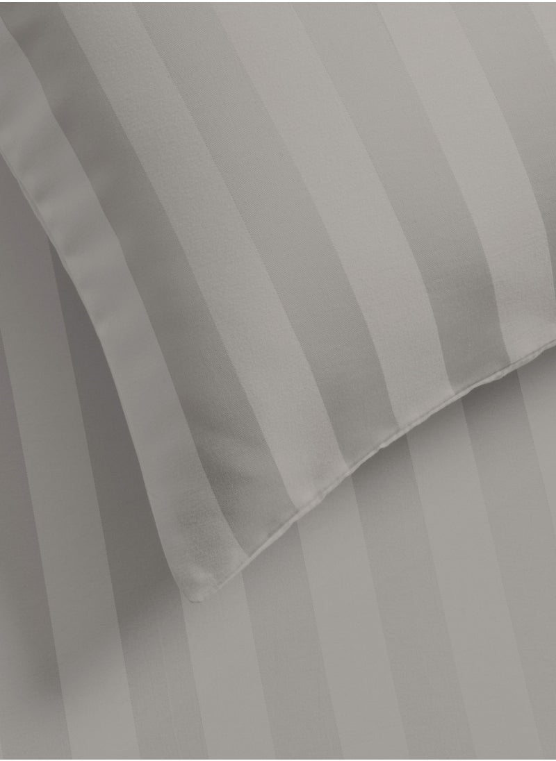 Master Home Textile King Microfiber Sheet Set, King Size 3 Pieces, Hotel Stripes design  - Image 4