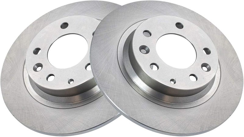 TRQ Rear Brake Rotors Set Solid Compatible with 2006-2012 Ford Fusion 2007-2012 Lincoln MKZ 2006 Zephyr 2003-2013 Mazda 6 2006-2015 MX-5 Miata 2003 Protege 2006-2011 Mercury Milan - Image 3