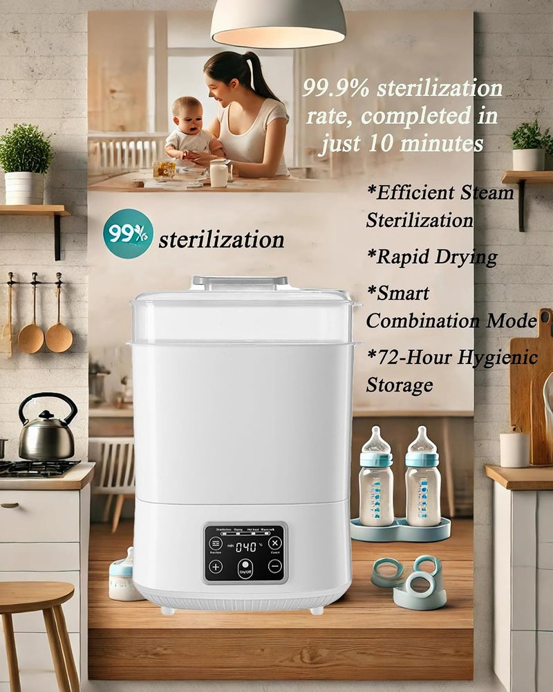 ALLESM Sterilizer Baby Bottle, 5-in-1 Bottle Sterilizer Baby,Bottle Warmer for Baby Milk and Accessories Baby Bottle Sterilizer and Dryer for Baby Bottles, Baby Stuffs & Breast Pump Accessories - Image 3