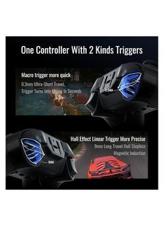 FlyDigi Vader 4 Pro PC Controller Force Adjustment Lever Joystick Hall & Macro 2-in-1 Triggers 1000Hz Report Rate Stereo Vibration 800mAh Multi-Platform Controller for PC/NS/TV/Android/Laptop  - Image 4