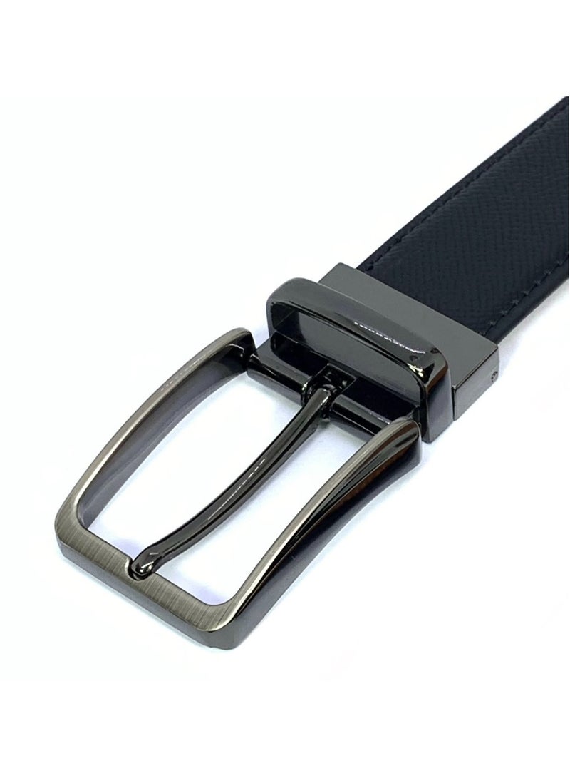 FOCUS Focus Faux Leather Reversible Belt for Men Stylish Formal Belt with Adjustable Buckle – Black & Brown Men's Belt for Formal Wear, Trouser Belt, Gifts for Men  - Image 3