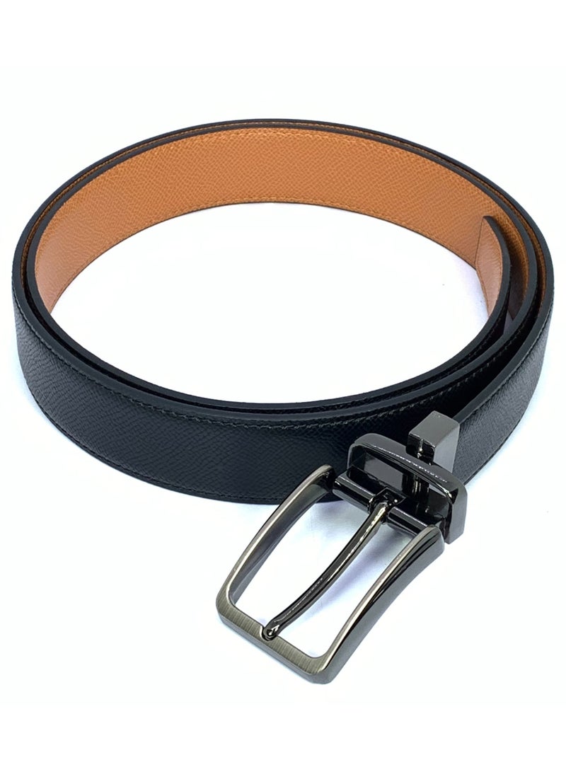 FOCUS Focus Faux Leather Reversible Belt for Men Stylish Formal Belt with Adjustable Buckle – Black & Brown Men's Belt for Formal Wear, Trouser Belt, Gifts for Men  - Image 4