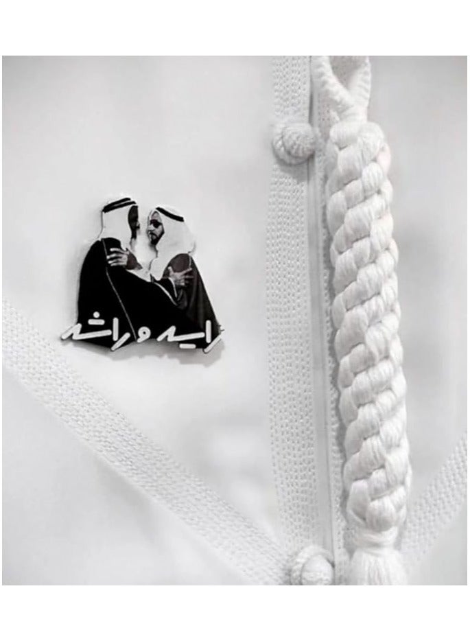 2 Pcs Zayed and Rashid Magnet Badge Sheikh Zaid and Sheikh Rashid Magnetic Badge 2X3 Cm - Image 2