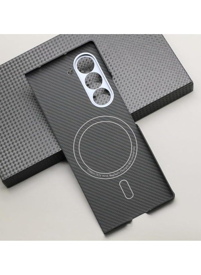 Carbon Fiber Foldable Case Compatible with Samsung Galaxy Z Fold 6 (2024) Cases 600D Aramid Fiber Magnetic Cover For Fold 6 - Image 2