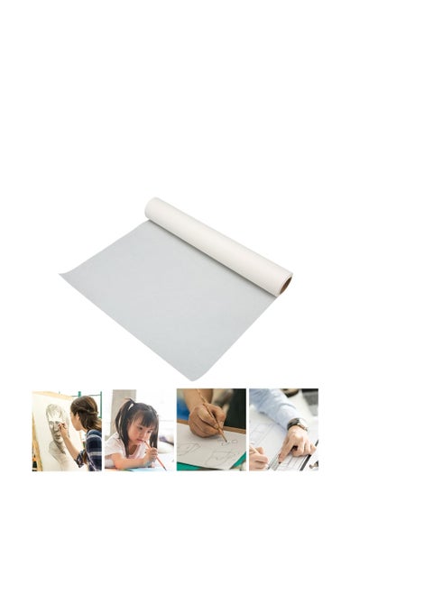 Tracing Paper Roll, A4 20 MTERS LONG Wide Trace Paper Clear Ink Absorption Drafting Paper Practical White Tracing Paper Lightweight Translucent Pattern Paper for Drawing, Trace, Sketch