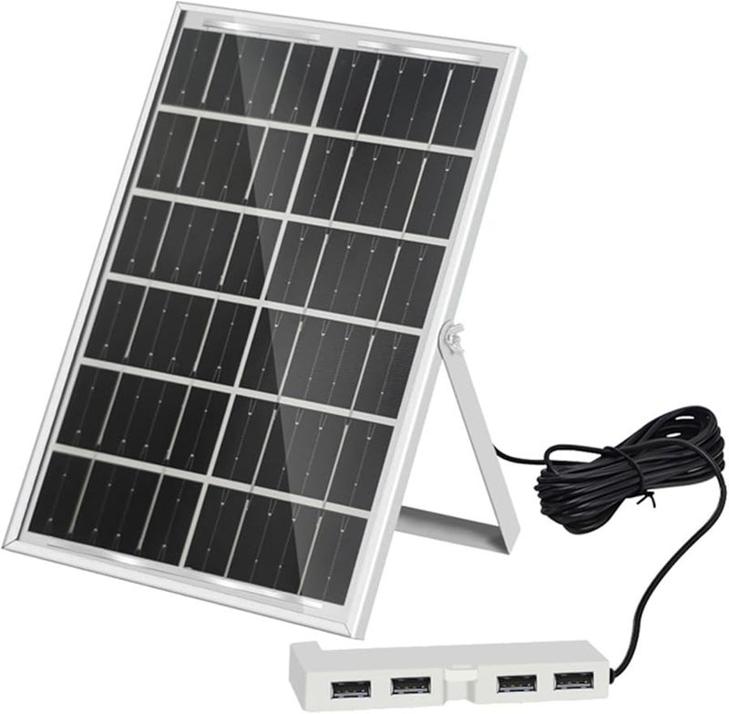 6W 5V Solar Panel Charger With 4 USB Ports For Smartphones Outdoor Camping - Image 2