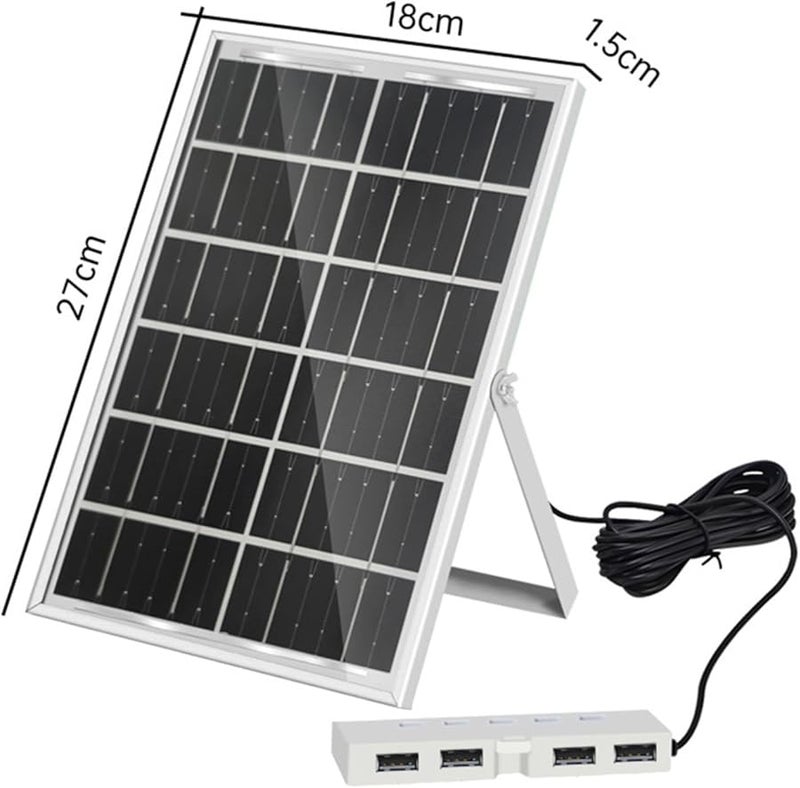6W 5V Solar Panel Charger With 4 USB Ports For Smartphones Outdoor Camping - Image 3