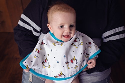 Ziggy Baby Muslin Burp Cloths, Burpy Bib Set (3 Pack) Unicorn, Rainbow, Cupcake - Image 3