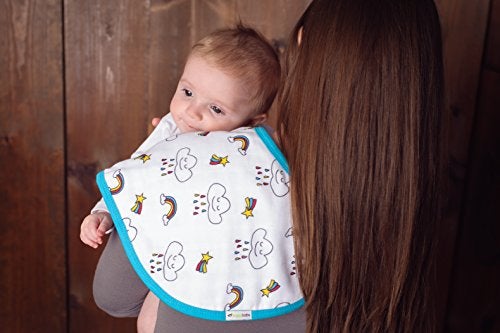 Ziggy Baby Muslin Burp Cloths, Burpy Bib Set (3 Pack) Unicorn, Rainbow, Cupcake - Image 2