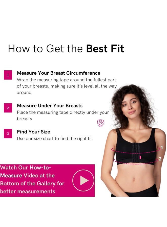 Lipoelastic  PI Active Post-Operative Compression Bra, black, L - Image 4