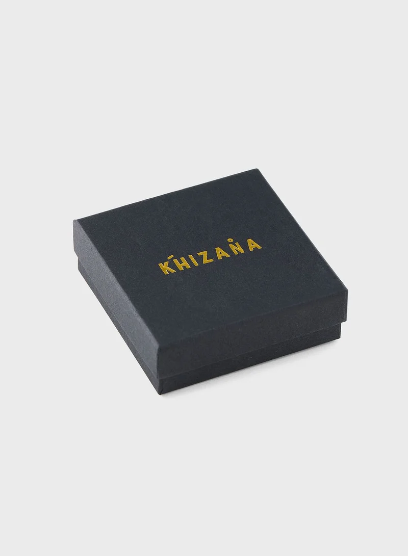 Khizana Crescent Moon Rhinestone Stud Earrings