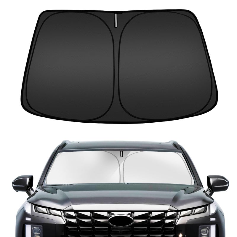 ARISMOTOR Windshield Sun Shade for Hyundai Palisade 20202025 2026 Custom Fit Foldable Front Window Sunshade Sun Visor Protector Block UV Rays Keep Your Car Cooler - Image 3