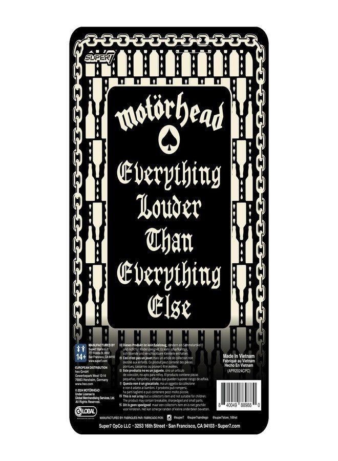 Super7 Motorhead Lemmy (Ace of Spades) Reaction Figure - 3.75" Motorhead Action Figure with Accessories Heavy Metal Collectibles and Retro Toys - Image 3