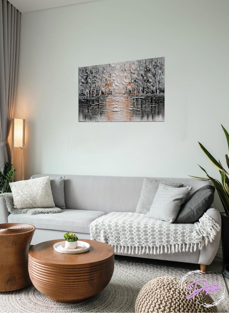 Droplyte Multicolor Abstract Trees Painting Decorative Wall Art Wall Decor Card Board MDF Home Decor for Living Room, Drawing Room, Office Room and Bedroom 60CM x 40CM  - Image 1