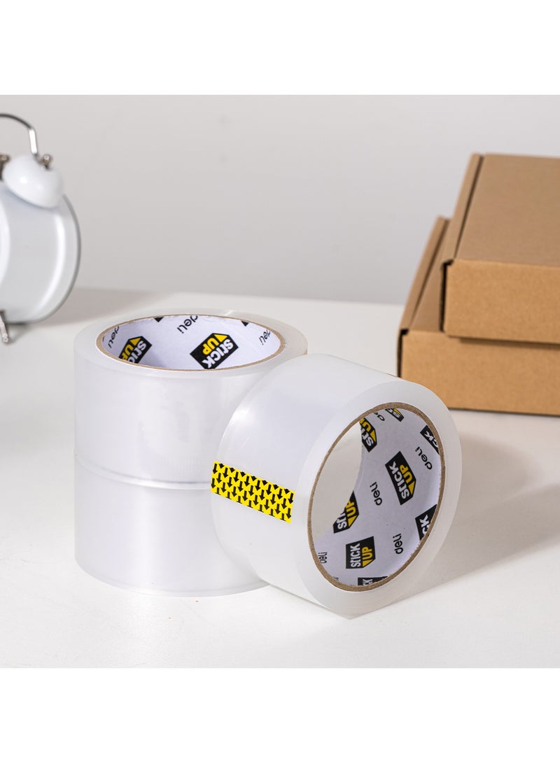 Deli EA319 STICK UP Strong Adhesion BOPP Packing Tape, 48mm x 100y, High Viscosity, Transparent, 6PCS/Heat Shrink Film - Image 2