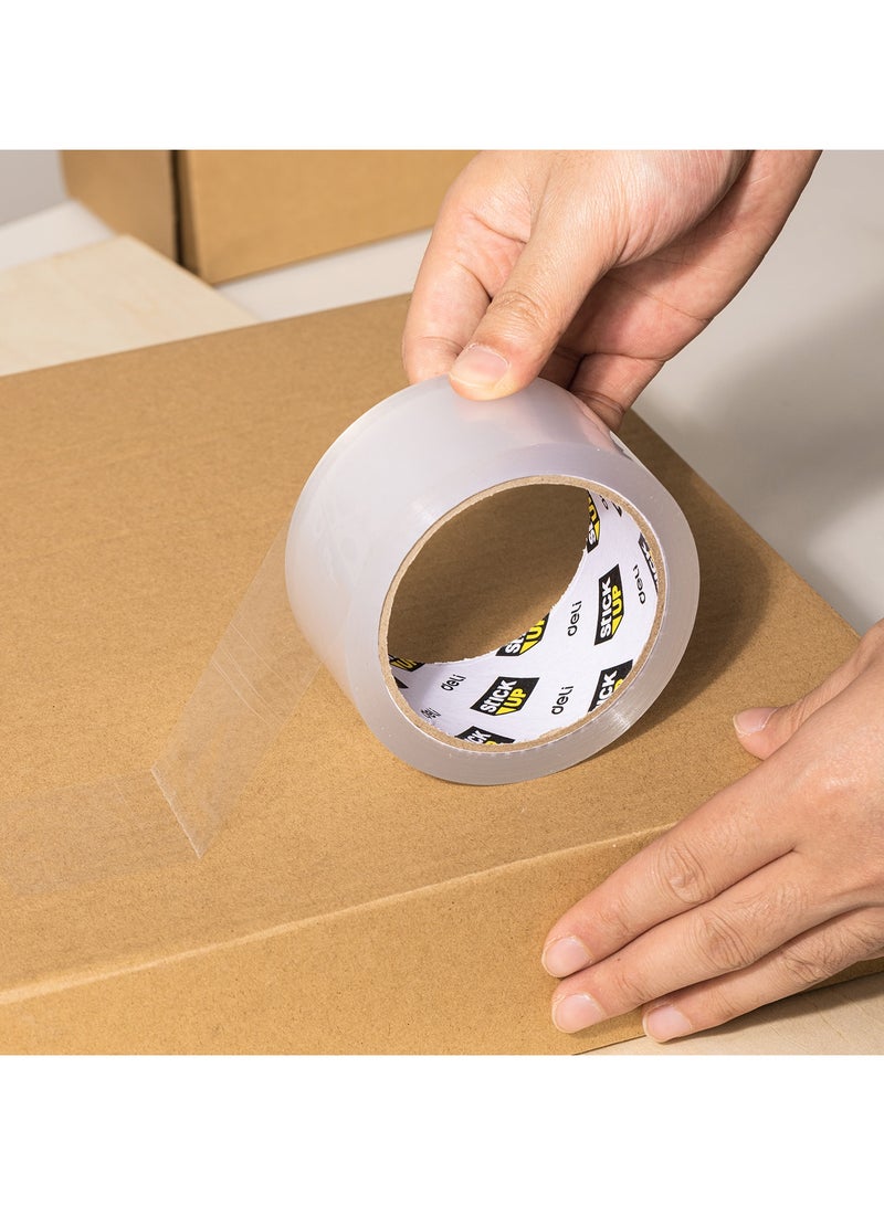 Deli EA319 STICK UP Strong Adhesion BOPP Packing Tape, 48mm x 100y, High Viscosity, Transparent, 6PCS/Heat Shrink Film - Image 4