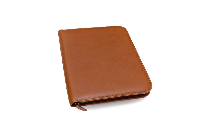 Maruse Premium Maruse Leather Portfolio Padfolio - Executive Folio for Men and Women with Zipper, Folio Document Organizer, Laptop Sleeve, iPad Case and Folder - Made in Italy, Honey - Image 1