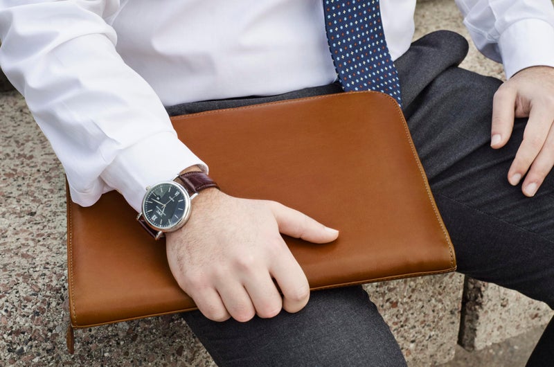 Maruse Premium Maruse Leather Portfolio Padfolio - Executive Folio for Men and Women with Zipper, Folio Document Organizer, Laptop Sleeve, iPad Case and Folder - Made in Italy, Honey - Image 5